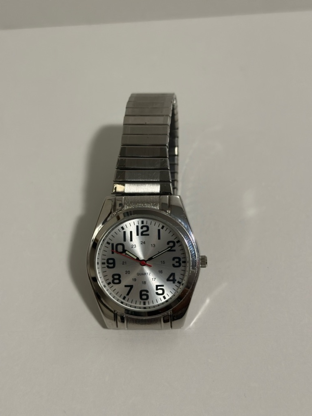 Classic Accutime Quartz Watch with White Dial (Working)